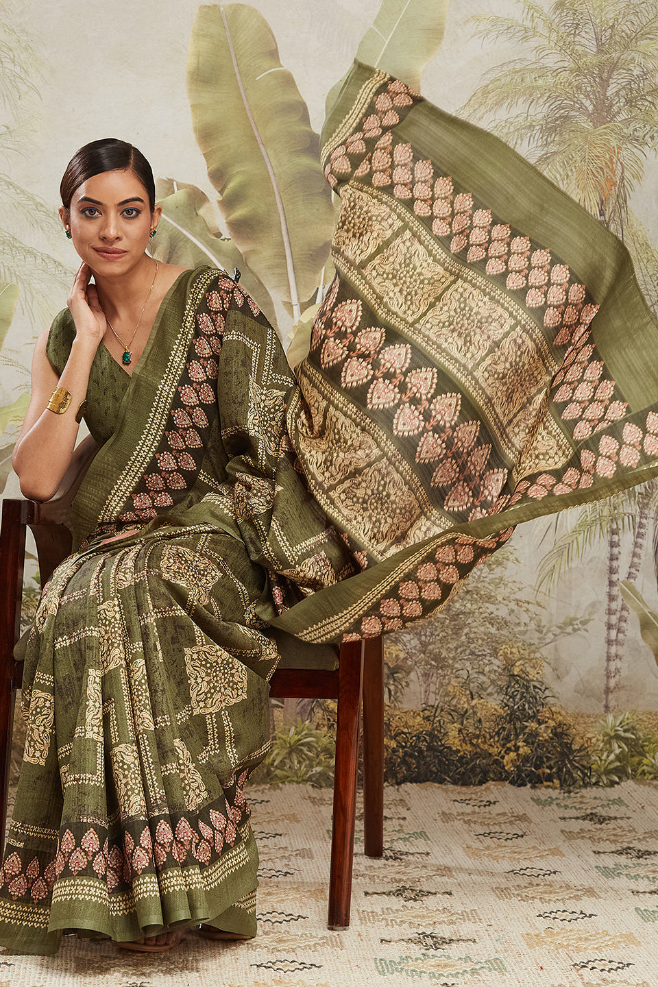 Dailywear Batik Prints Mulmul Saree