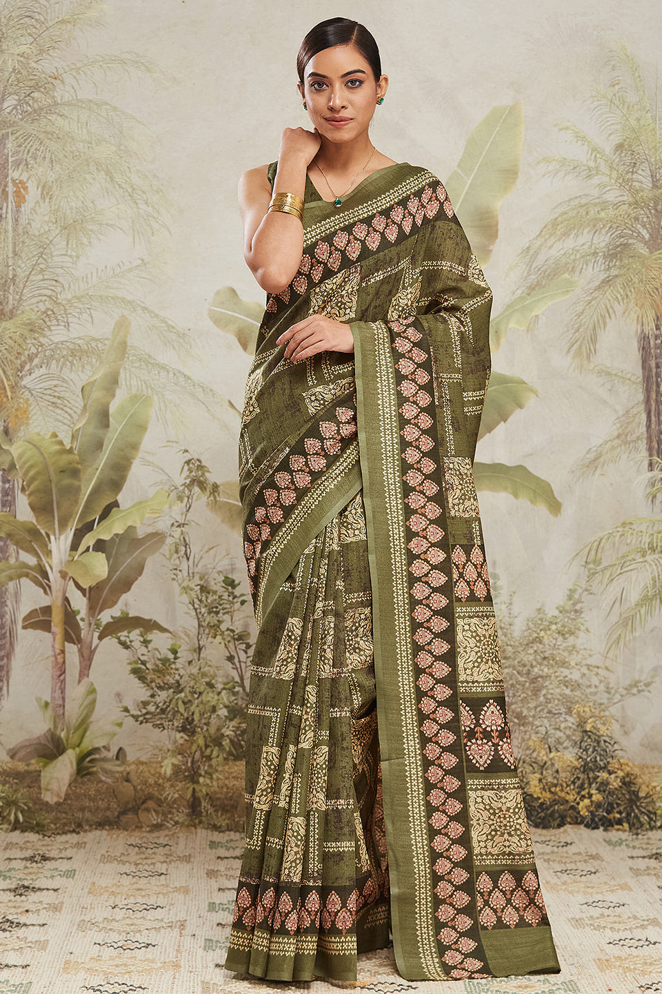 Dailywear Batik Prints Mulmul Saree