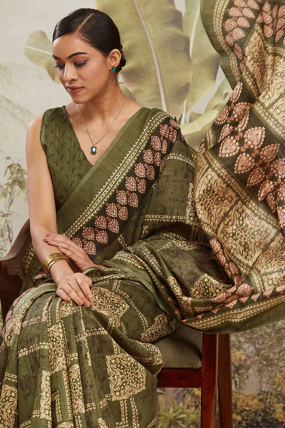 Dailywear Batik Prints Mulmul Saree