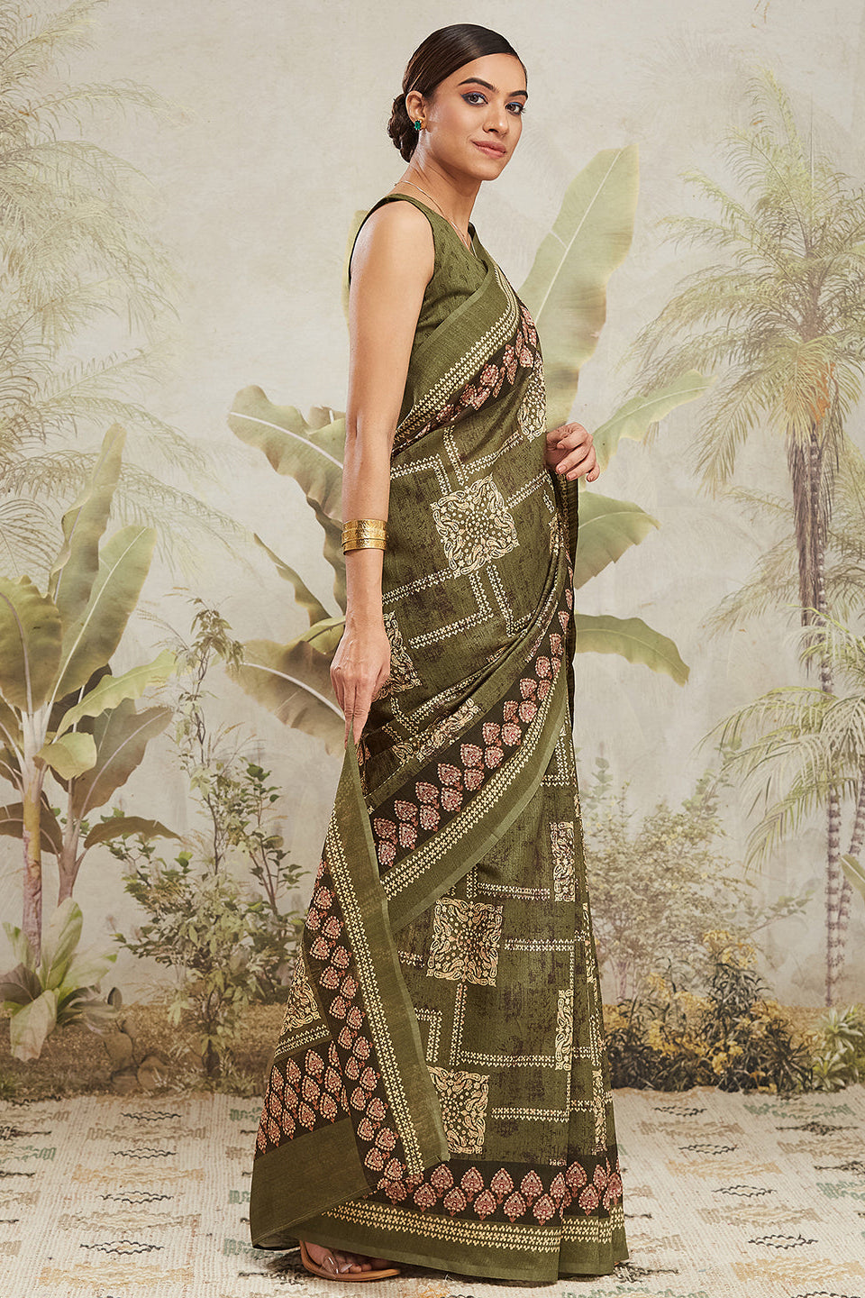 Dailywear Batik Prints Mulmul Saree