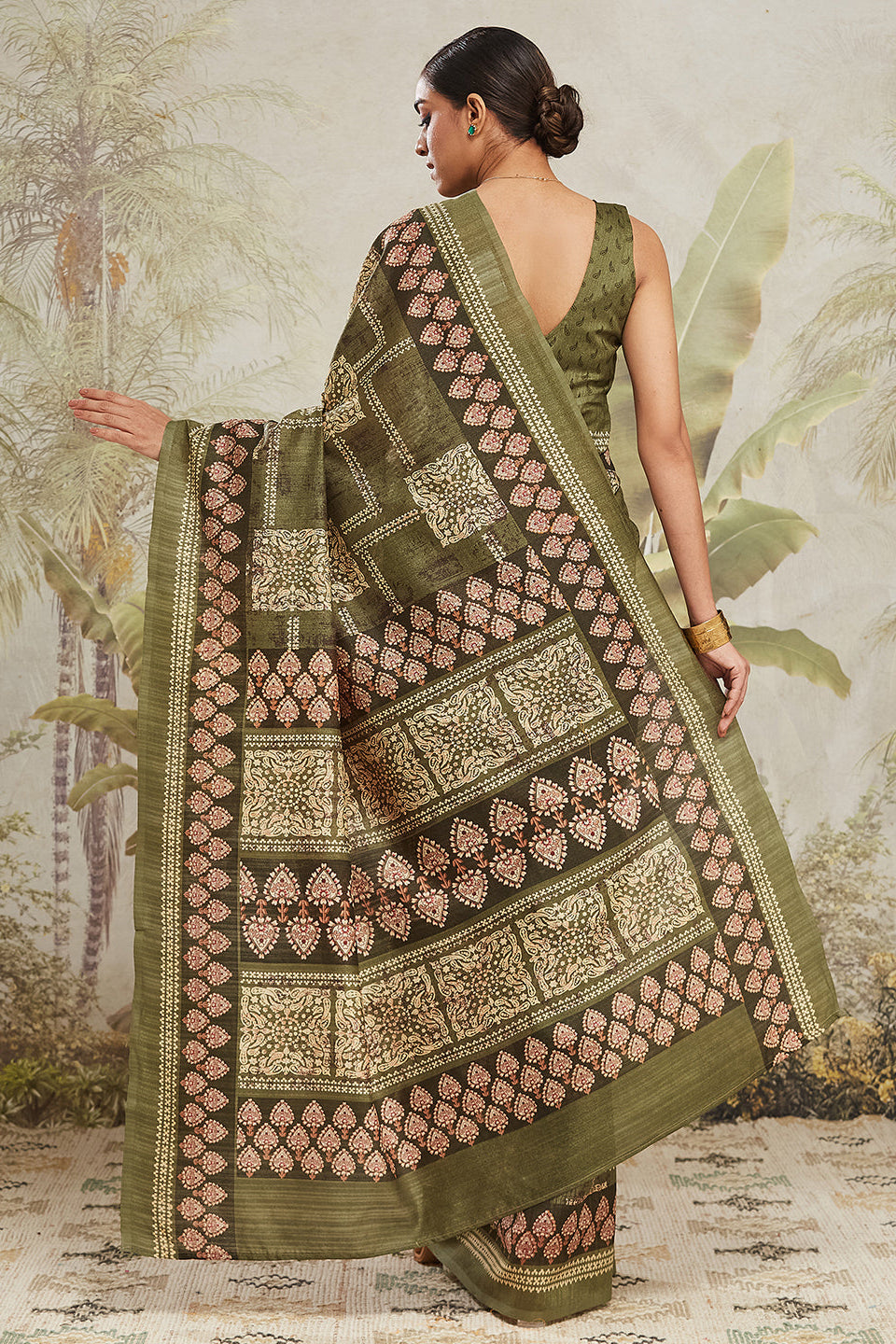 Dailywear Batik Prints Mulmul Saree