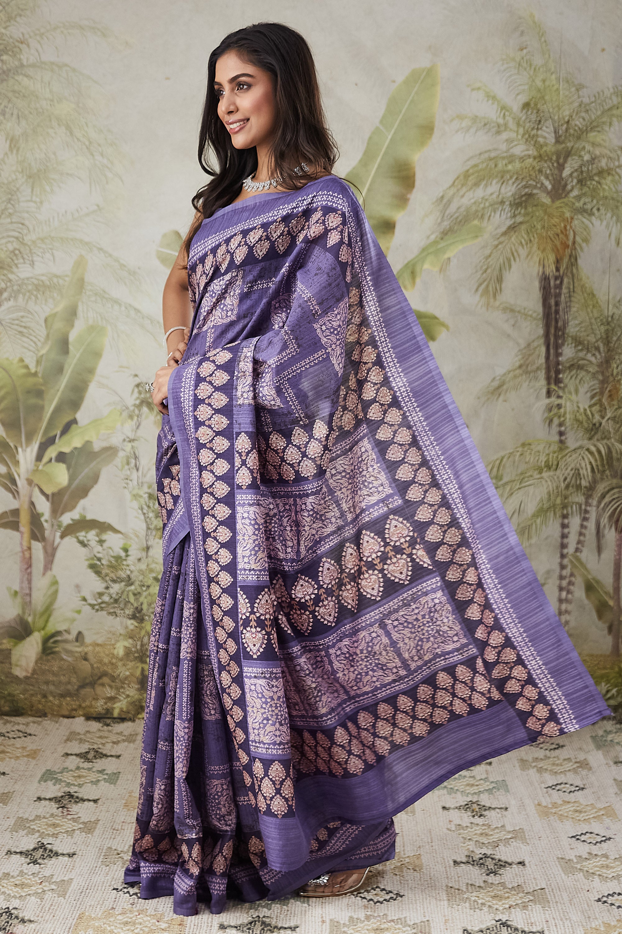 Dailywear Batik Prints Mulmul Saree