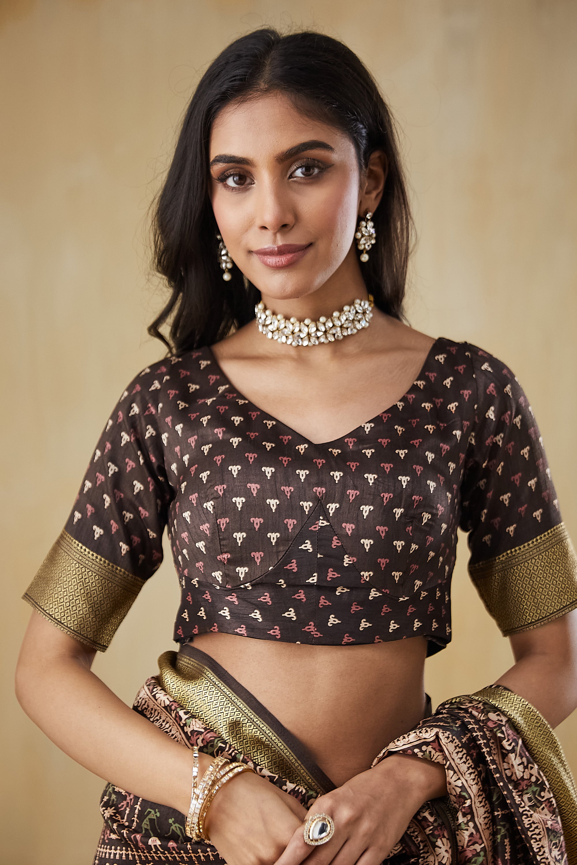 Rachna Digital Worli Printed Pattu Silk Saree