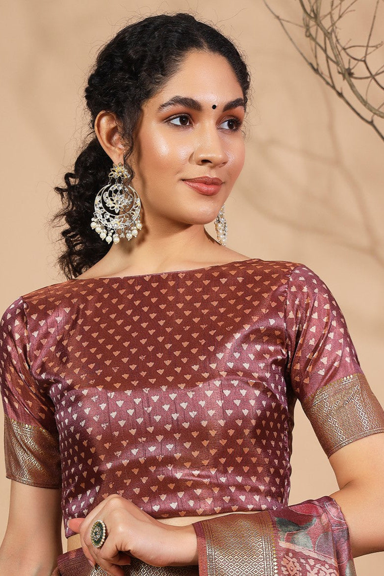 RACHNA Floral Zari Pure Silk Patola Ready to Wear  Saree