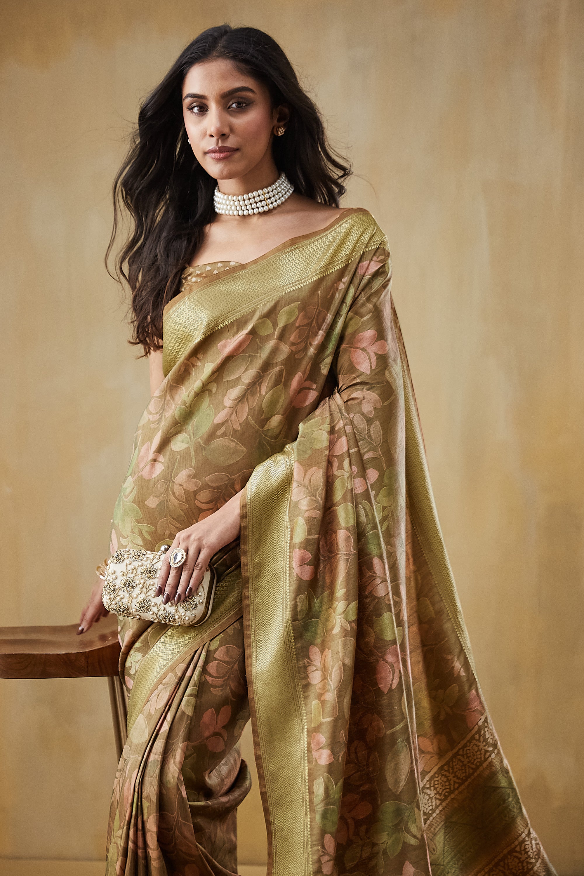 Rachna Digital Batik Printed Pattu Silk Saree