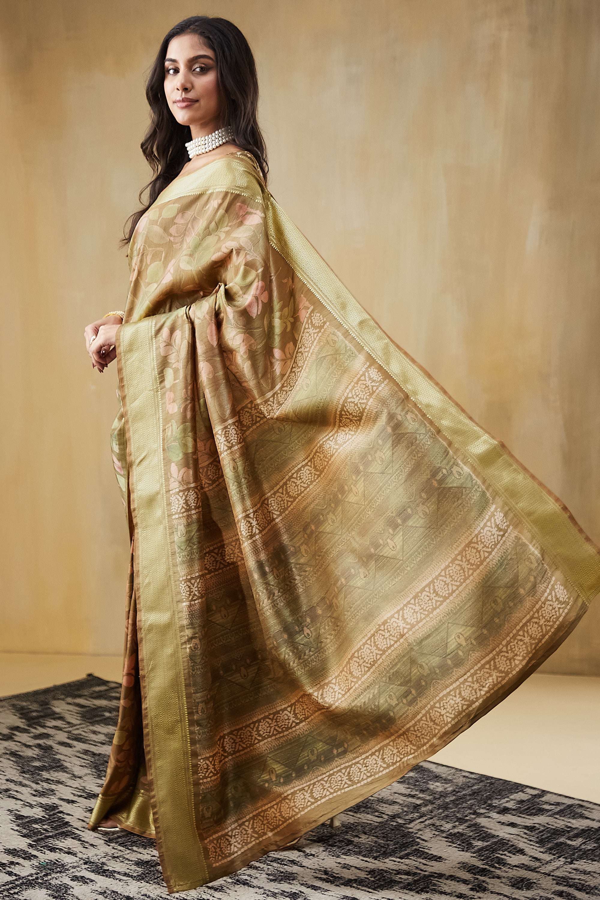 Rachna Digital Batik Printed Pattu Silk Saree