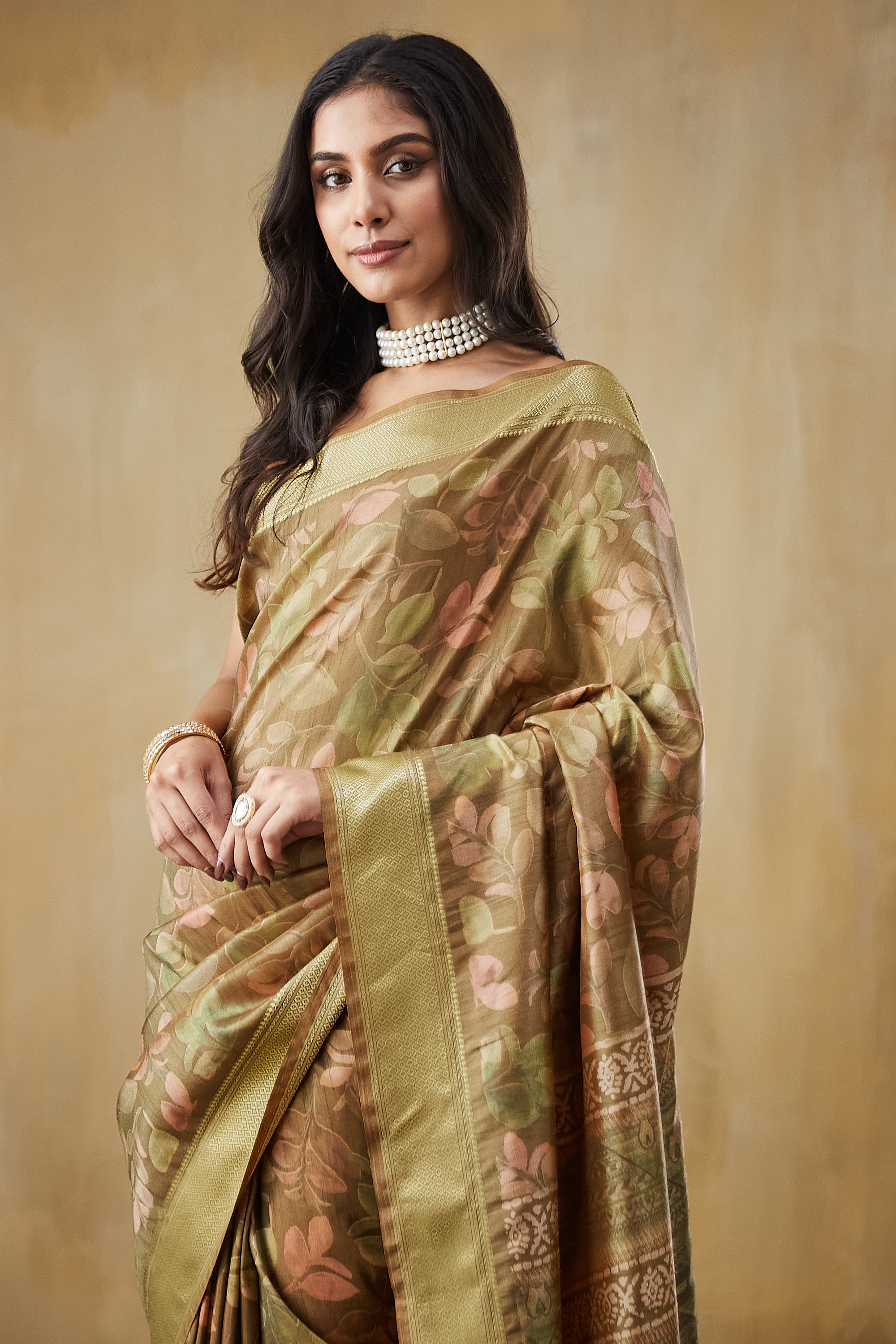 Rachna Digital Batik Printed Pattu Silk Saree