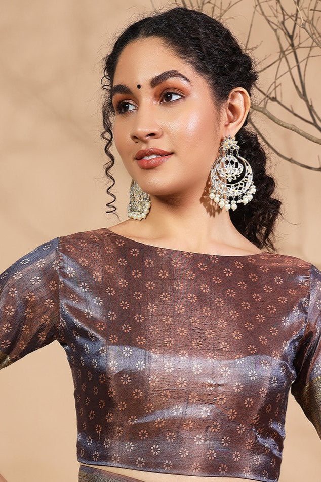 RACHNA Floral Zari Pure Silk Patola Saree