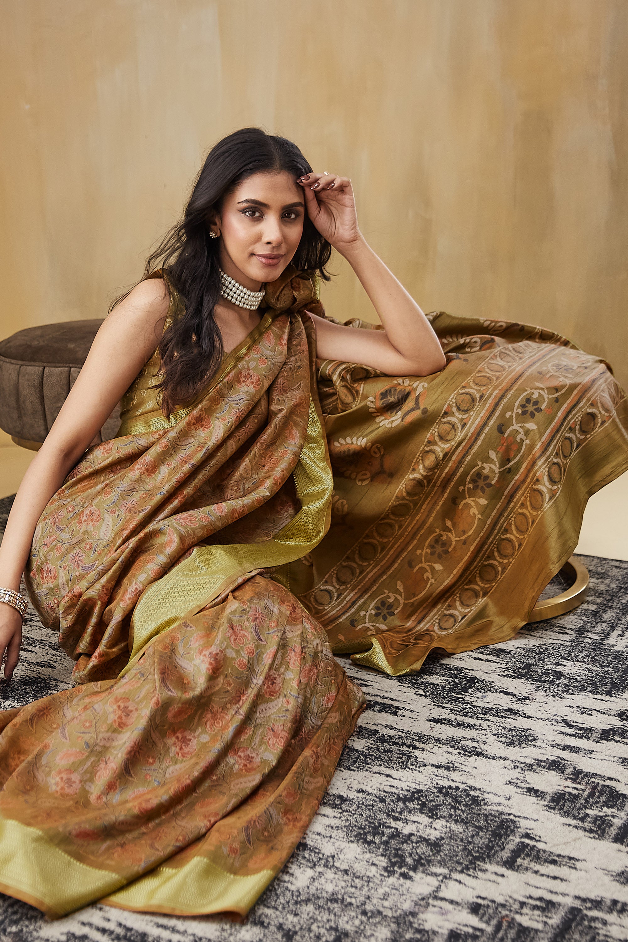 Rachna Digital Batik Printed Pattu Silk Saree
