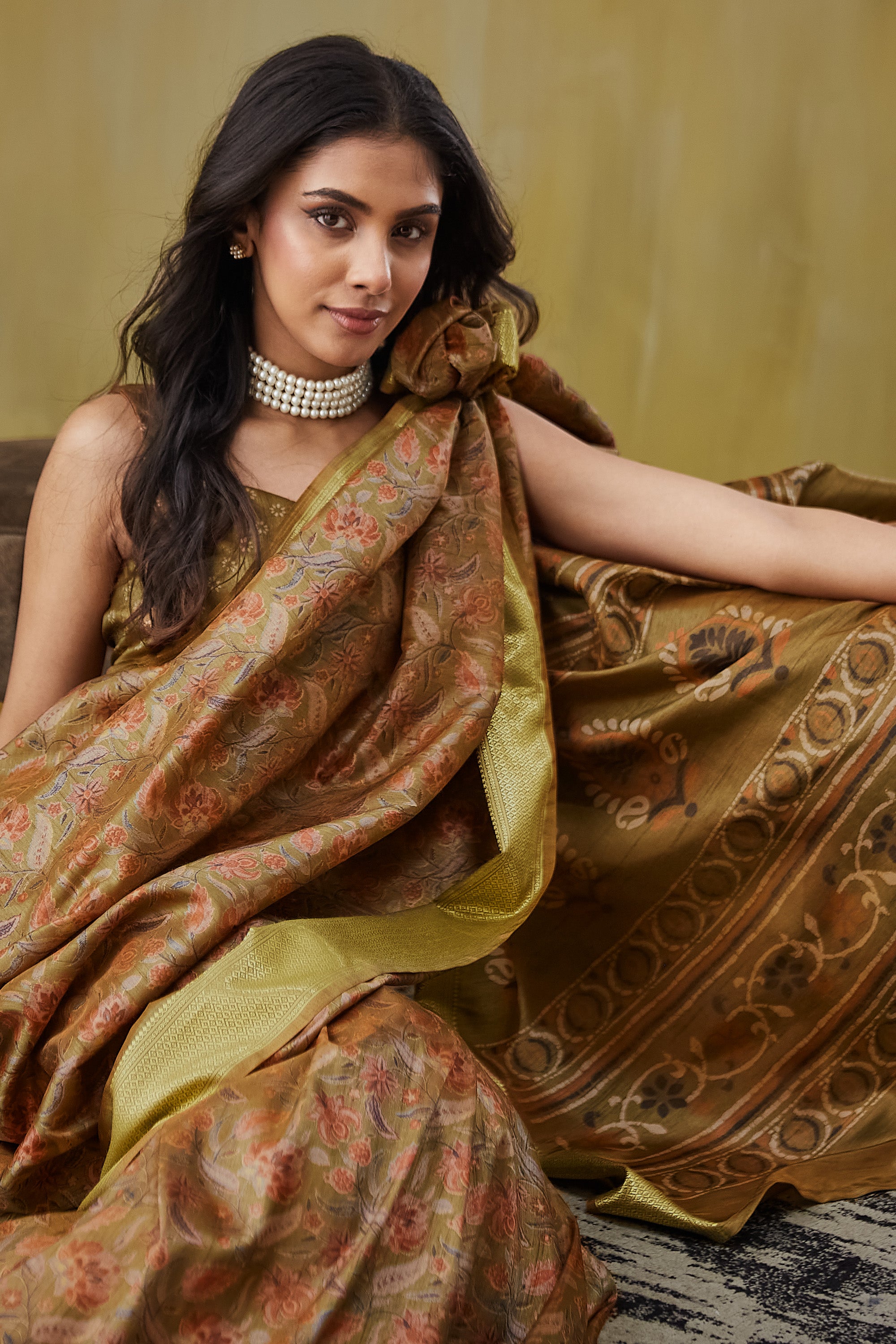 Rachna Digital Batik Printed Pattu Silk Saree