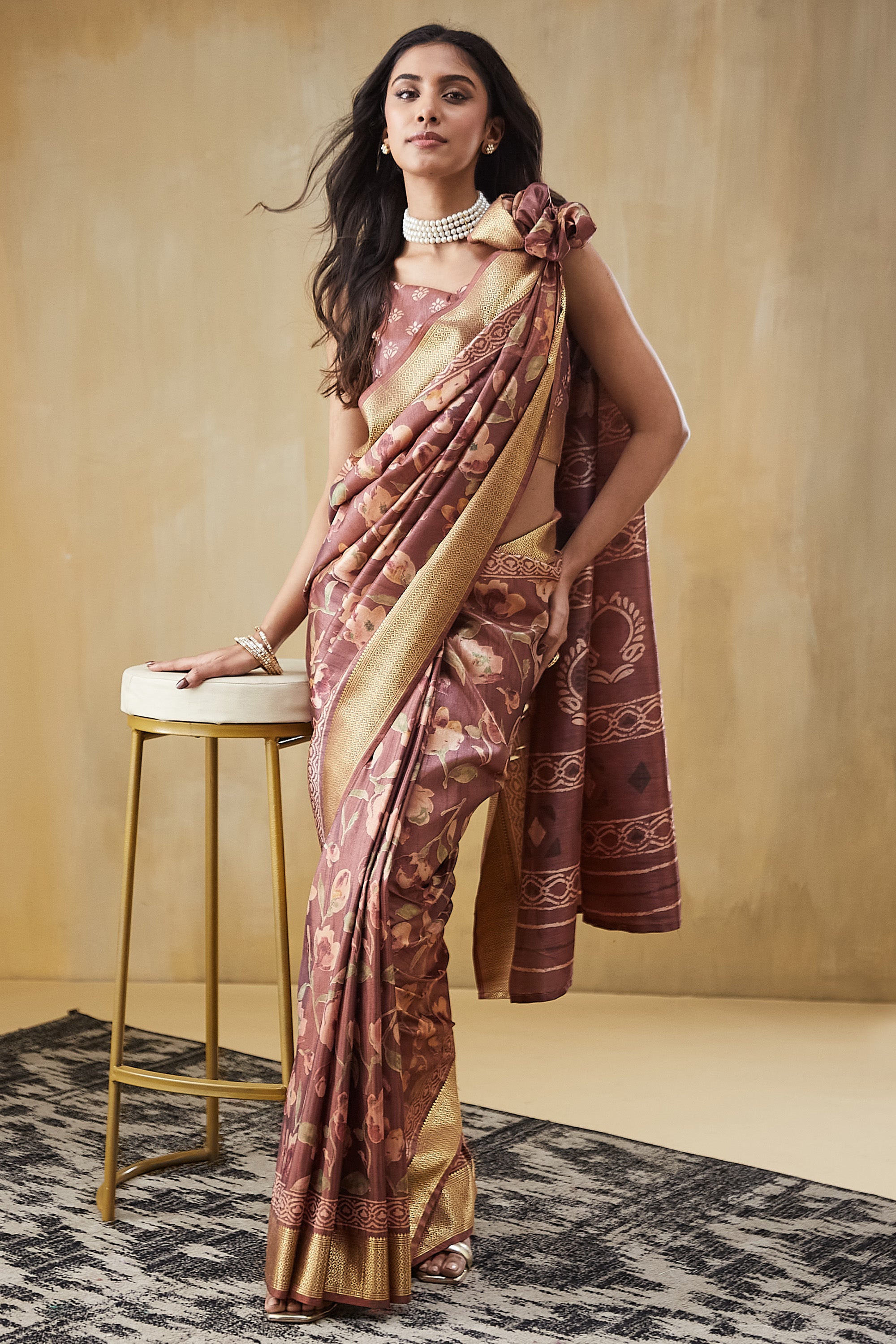Rachna Digital Batik Printed Pattu Silk Saree