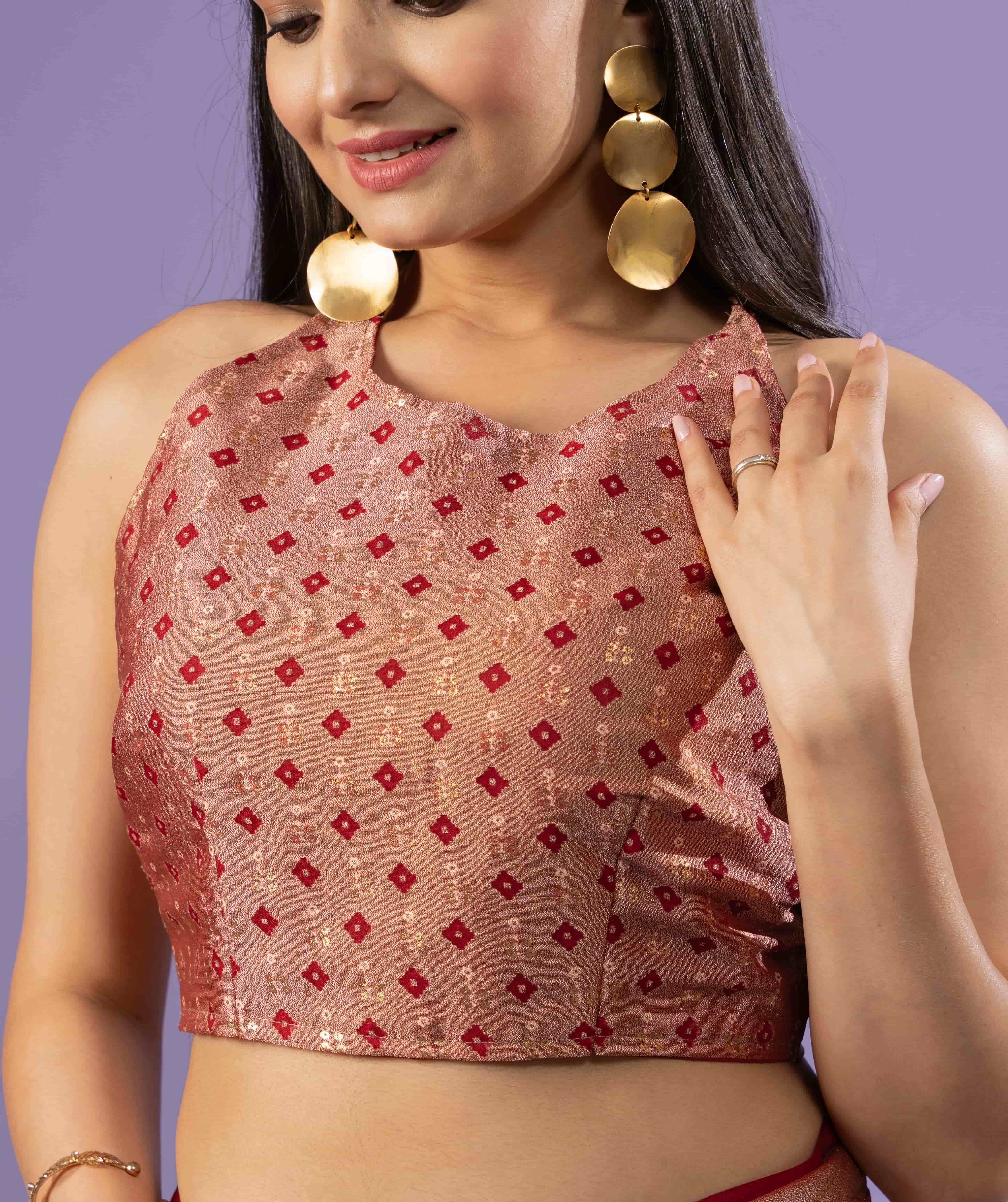 Batik Printed Moss Brasso Saree With Foil Print Border