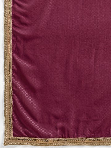 Maroon Poly Georgette Ready to Wear Saree