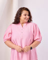 Pink Color Cotton Solid Top For Women