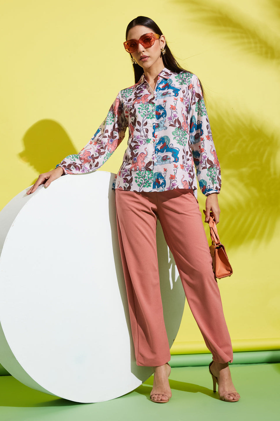 Ethnic Motif Muslin Cotton Shirt