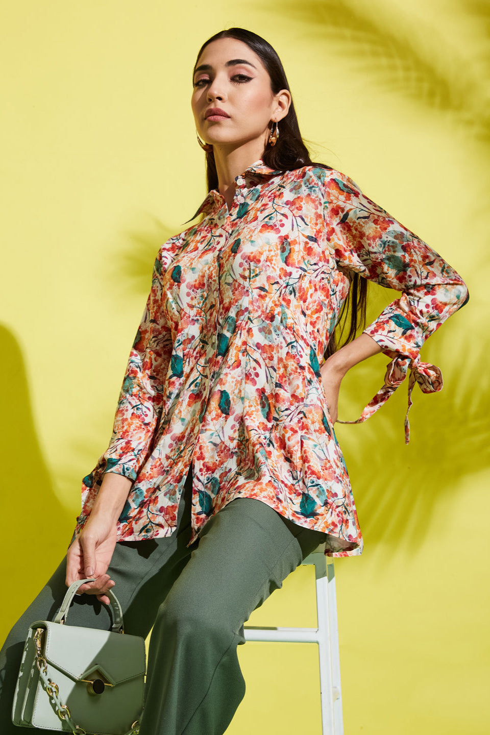 Floral Batik Prints Rayon Shirt