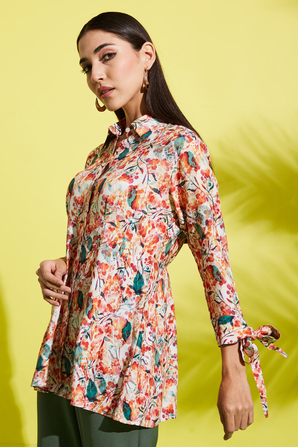 Floral Batik Prints Rayon Shirt