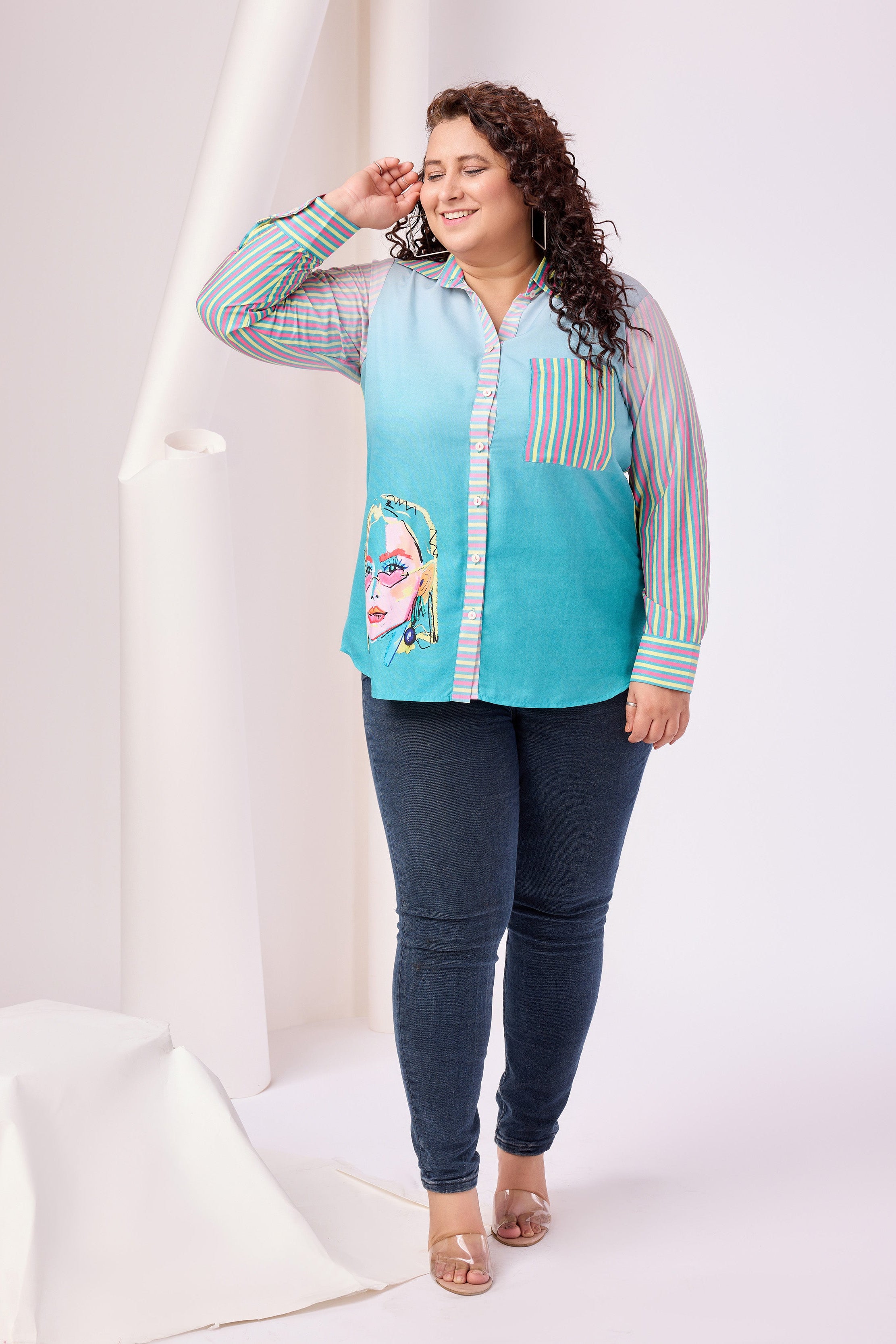 Mural Printed casual Rayon Shirt