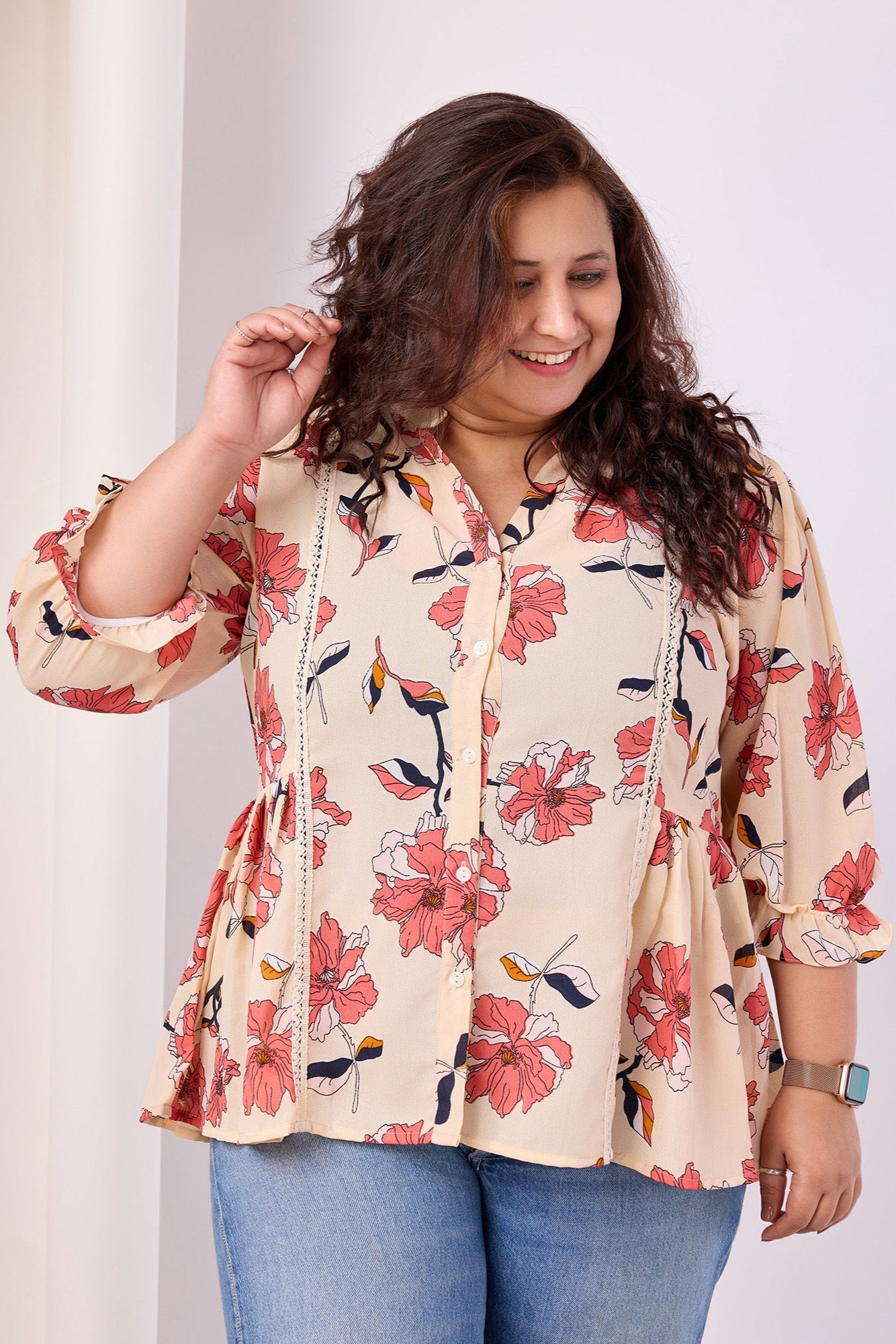 Multicolor Mandarin Relax Top