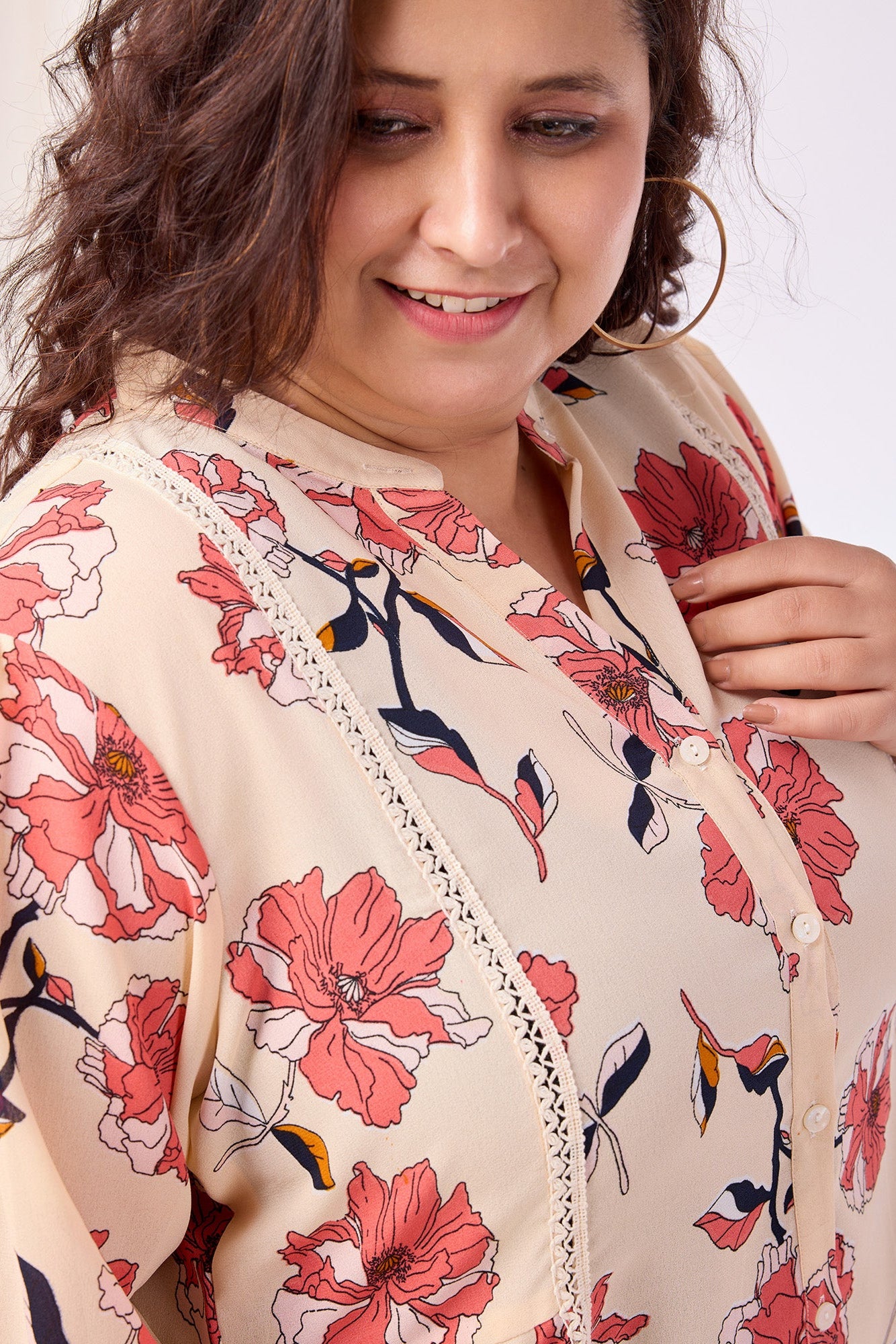 Multicolor Mandarin Relax Top