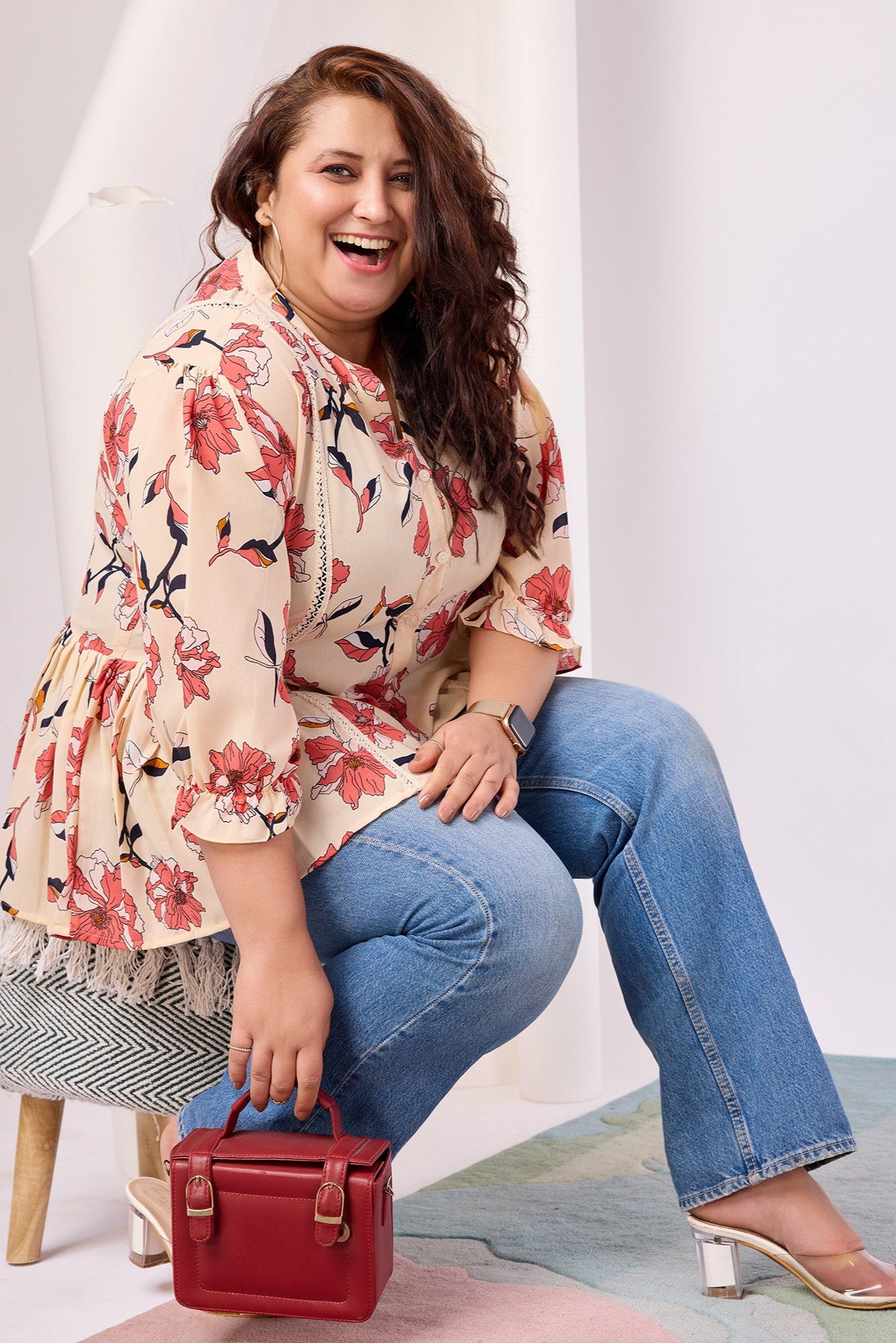 Multicolor Mandarin Relax Top