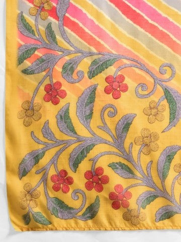 Multicoloured Cotton Blend Ready to Wear Saree