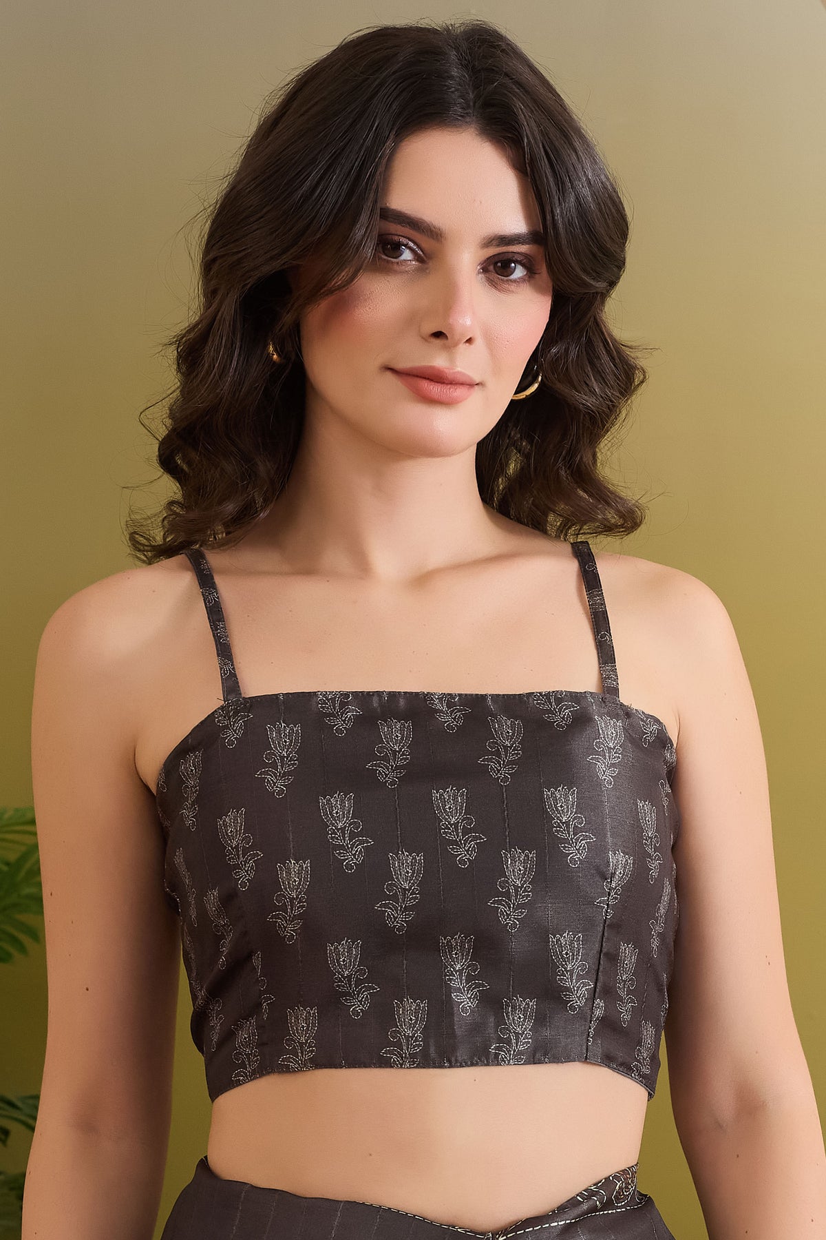 Black Color Floral Printed Art Silk Designer Saree