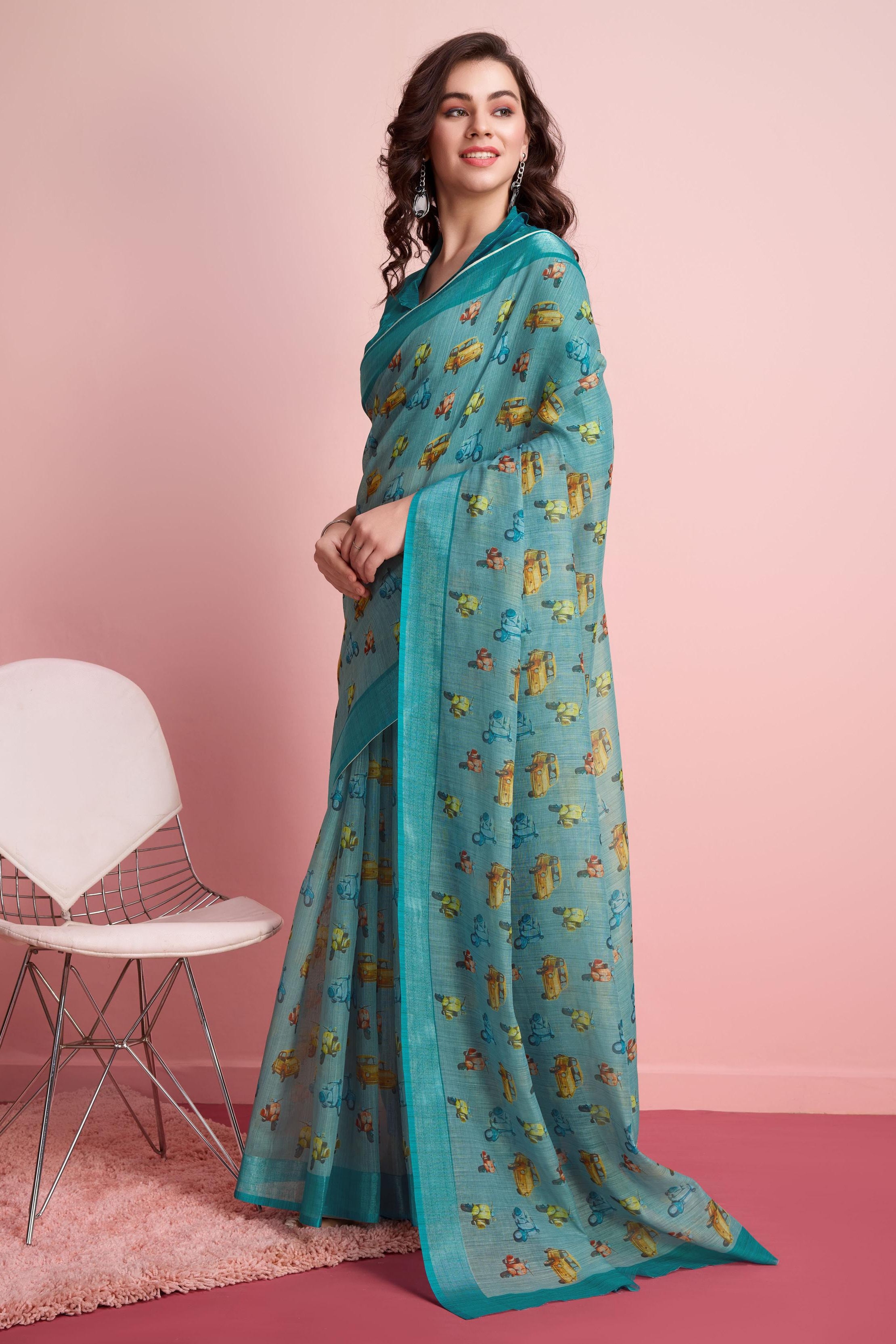 RACHNA Ethnic printed  Ready to Wear Saree