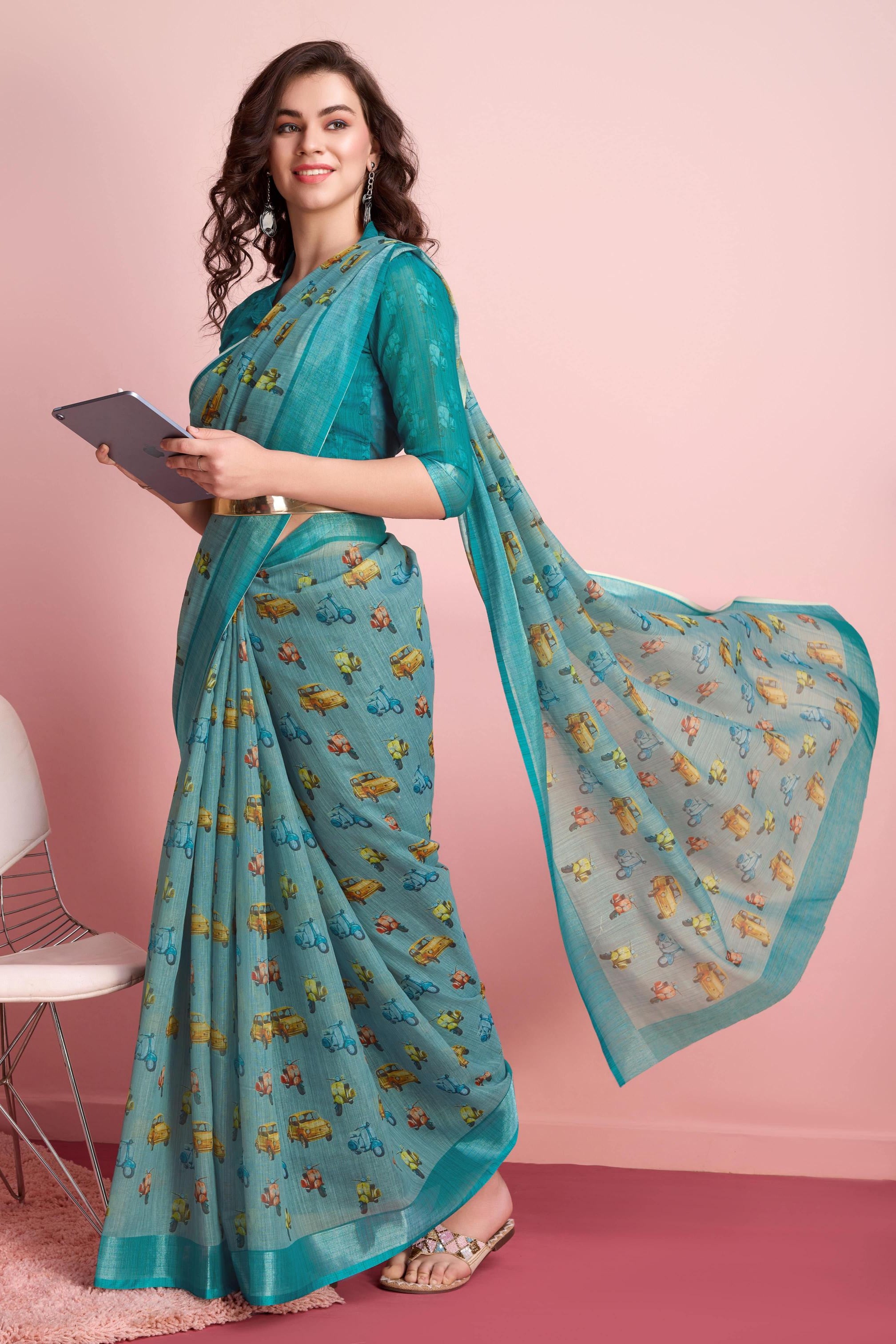 RACHNA Ethnic printed  Ready to Wear Saree