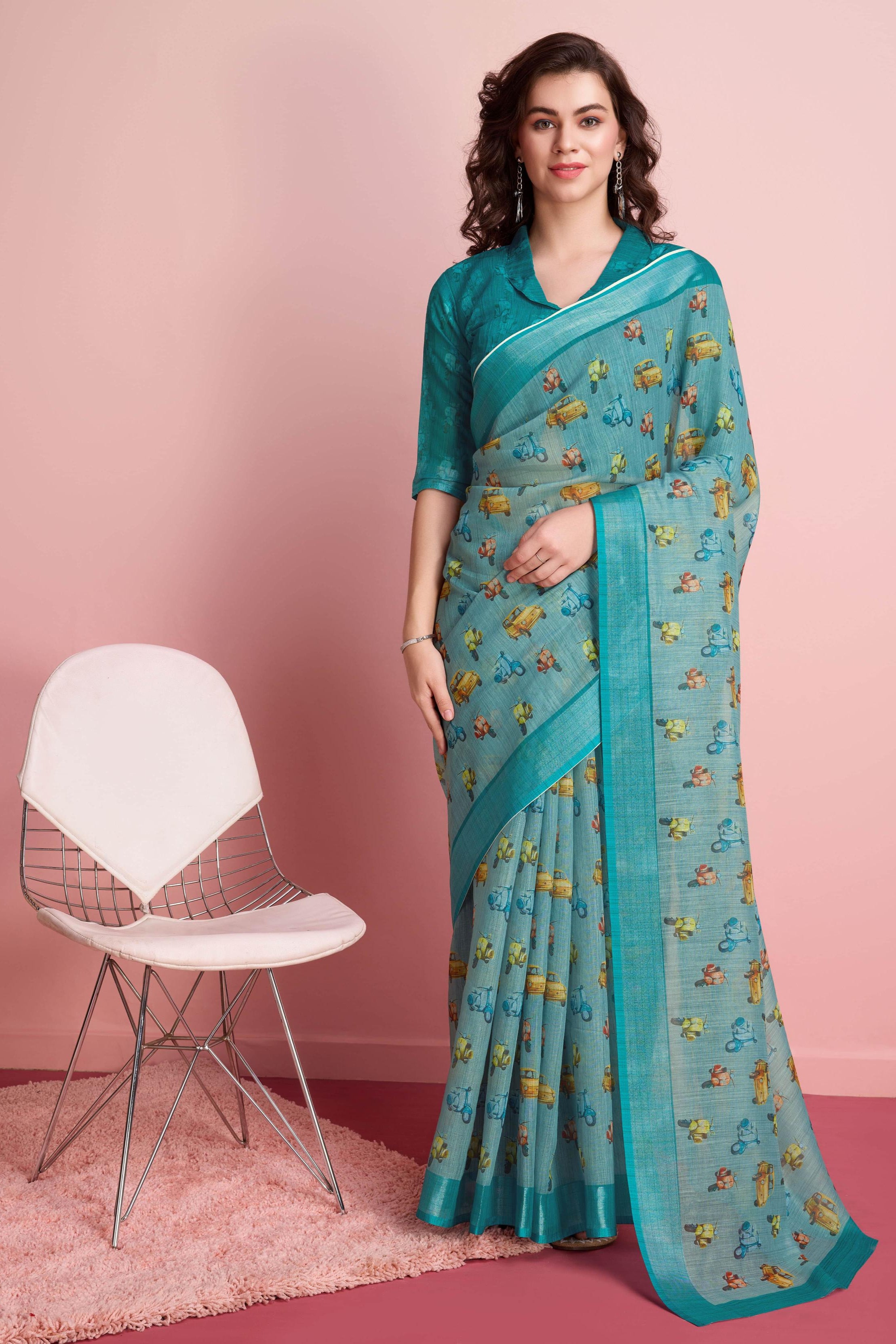 RACHNA Ethnic printed  Ready to Wear Saree
