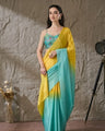 Multi Colored Ombre Solid Satin Ready to Wear Saree