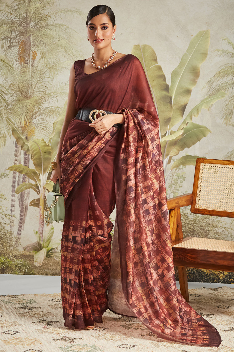 RACHNA Women Ready to Wear Chanderi Saree