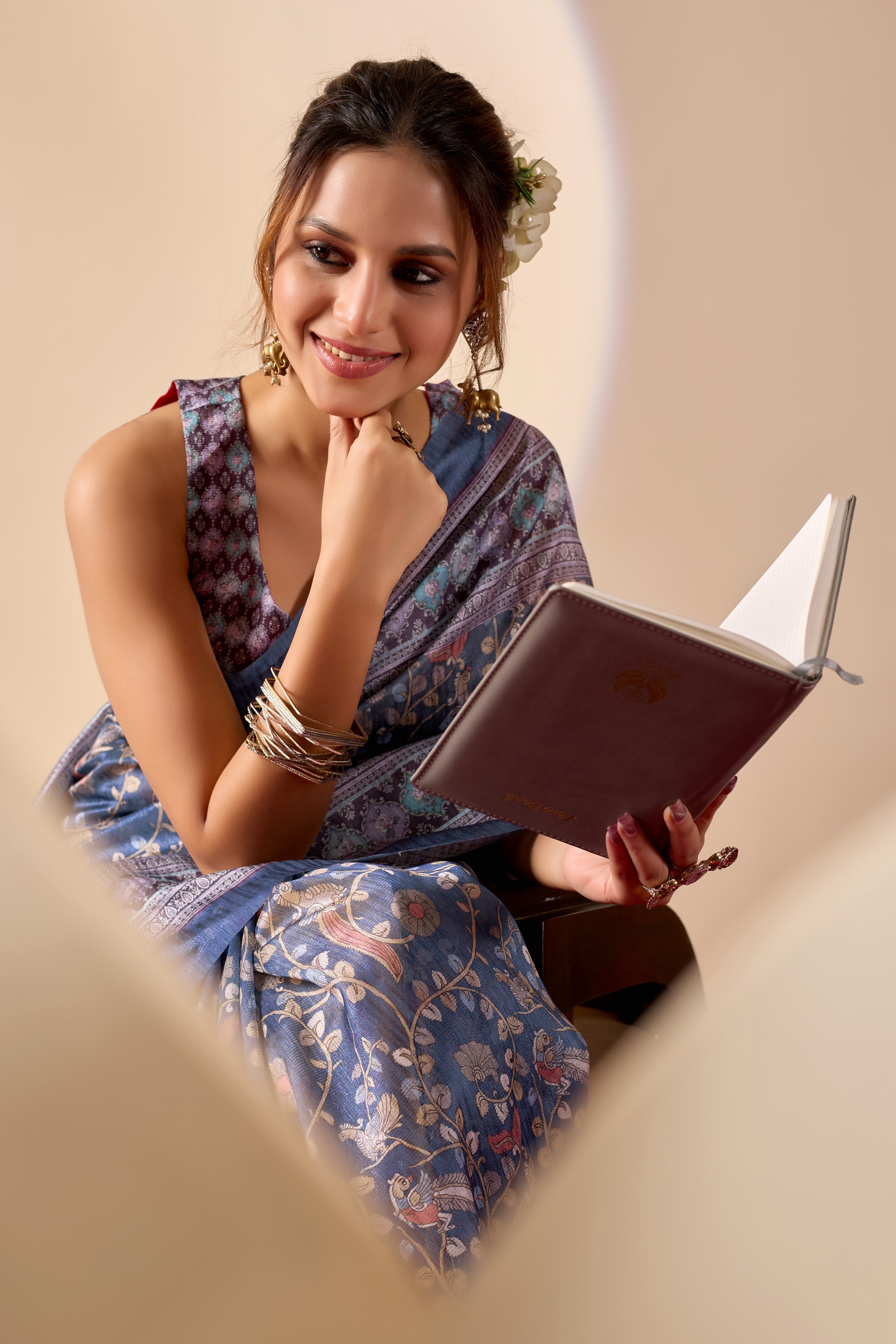 Multi Color Poly Cotton Ready Wear Saree
