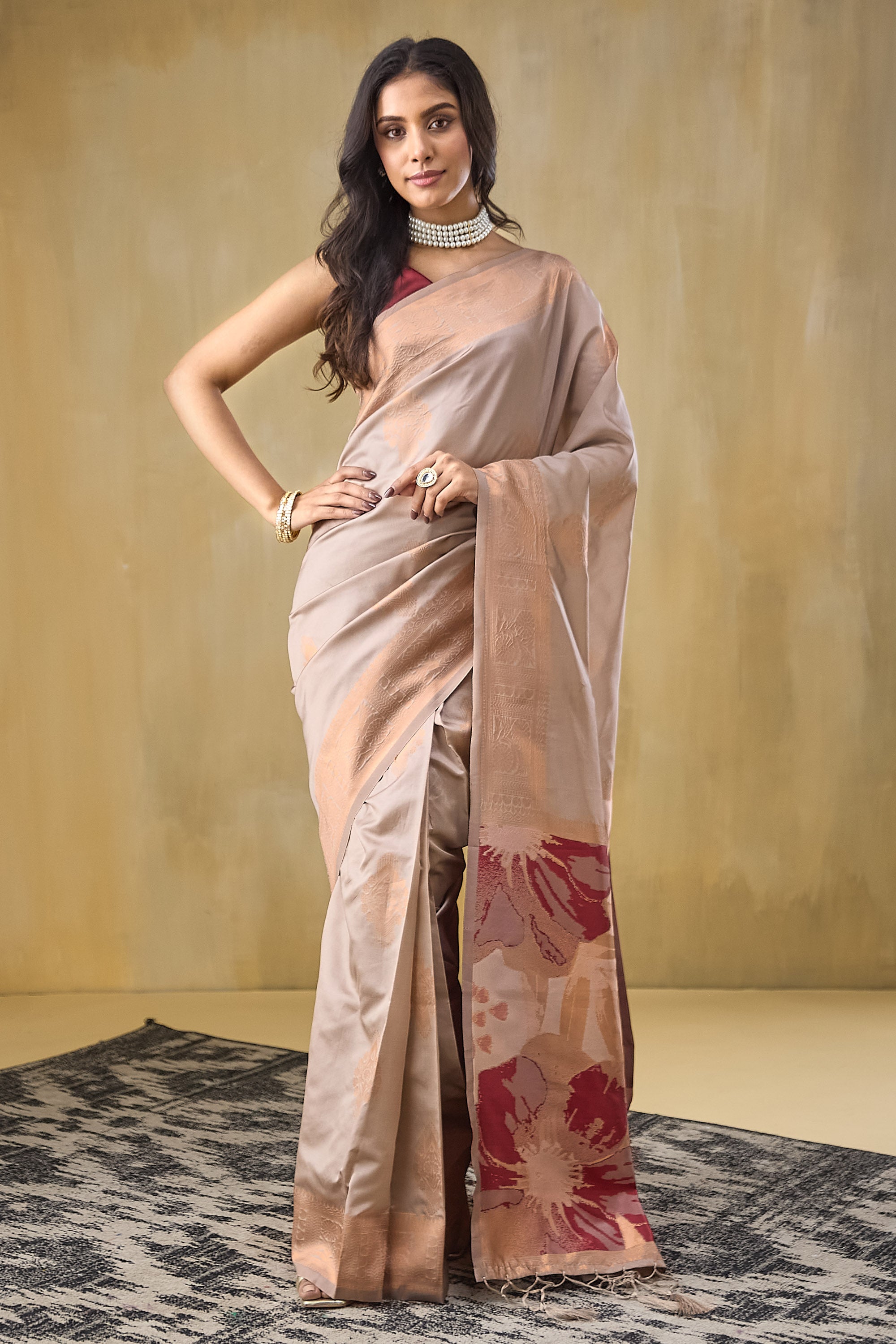 Soft Banarasi Silk Ready To Wear Saree