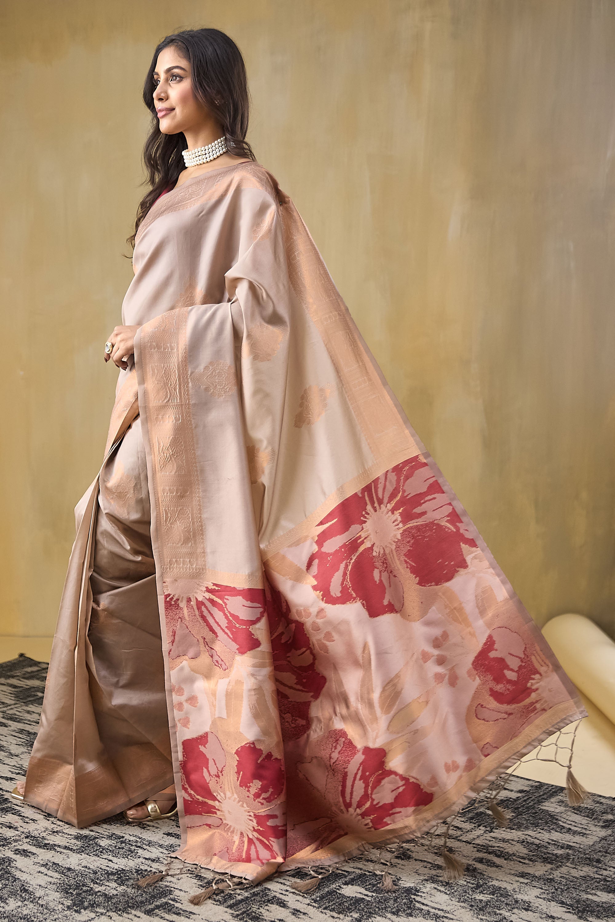 Soft Banarasi Silk Ready To Wear Saree
