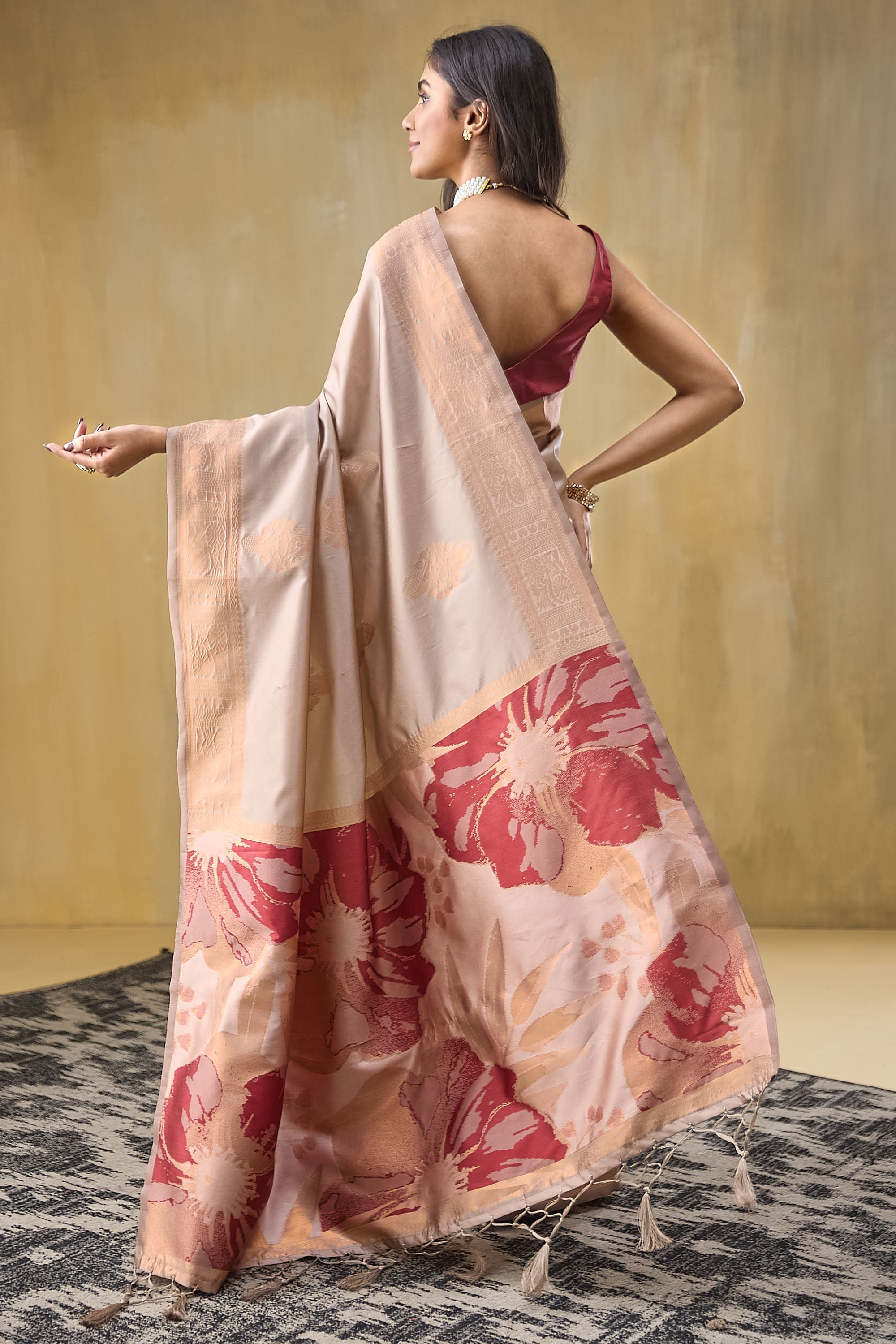 Soft Banarasi Silk Ready To Wear Saree