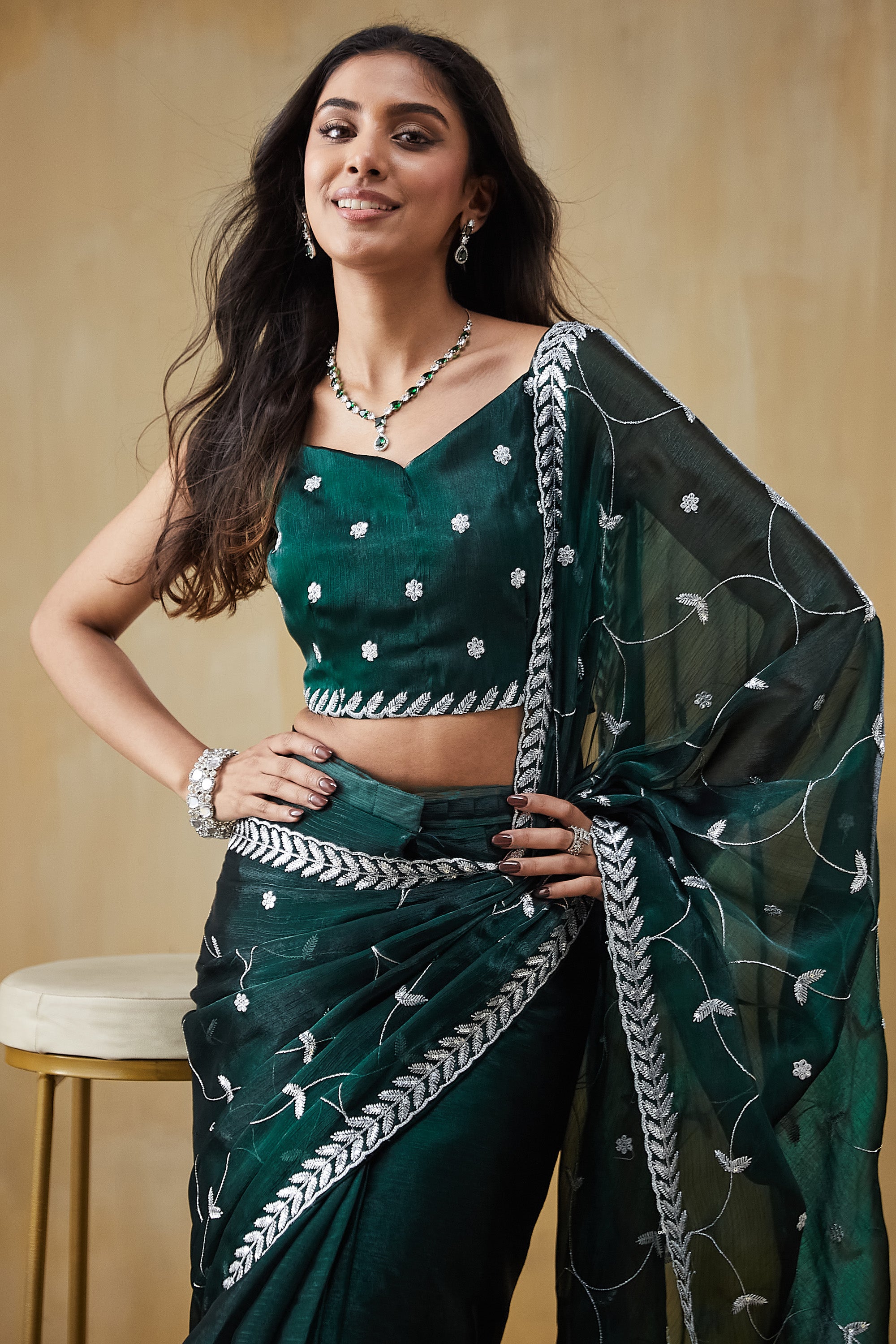Embroidery Work  Saree