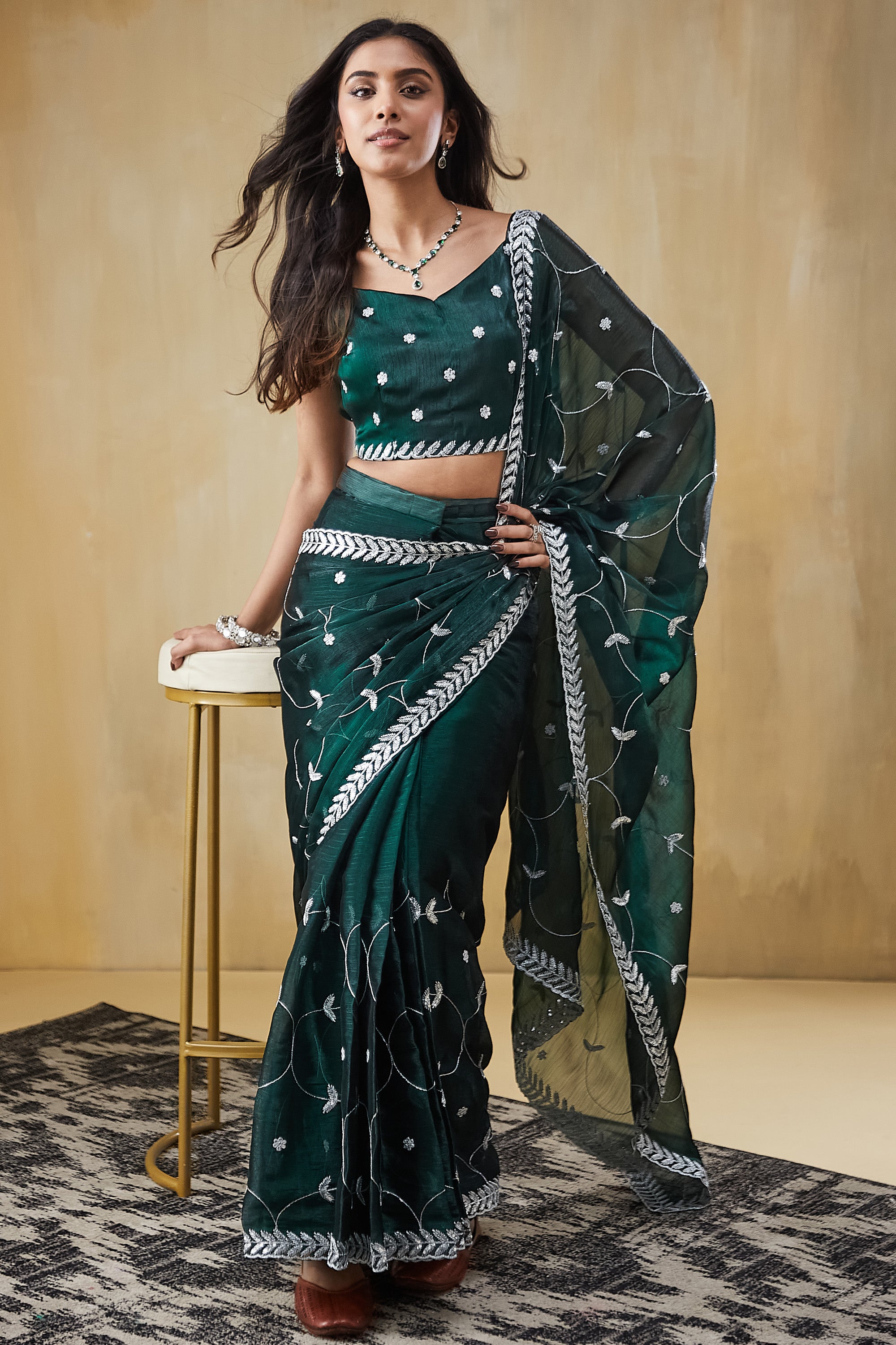 Embroidery Work  Saree