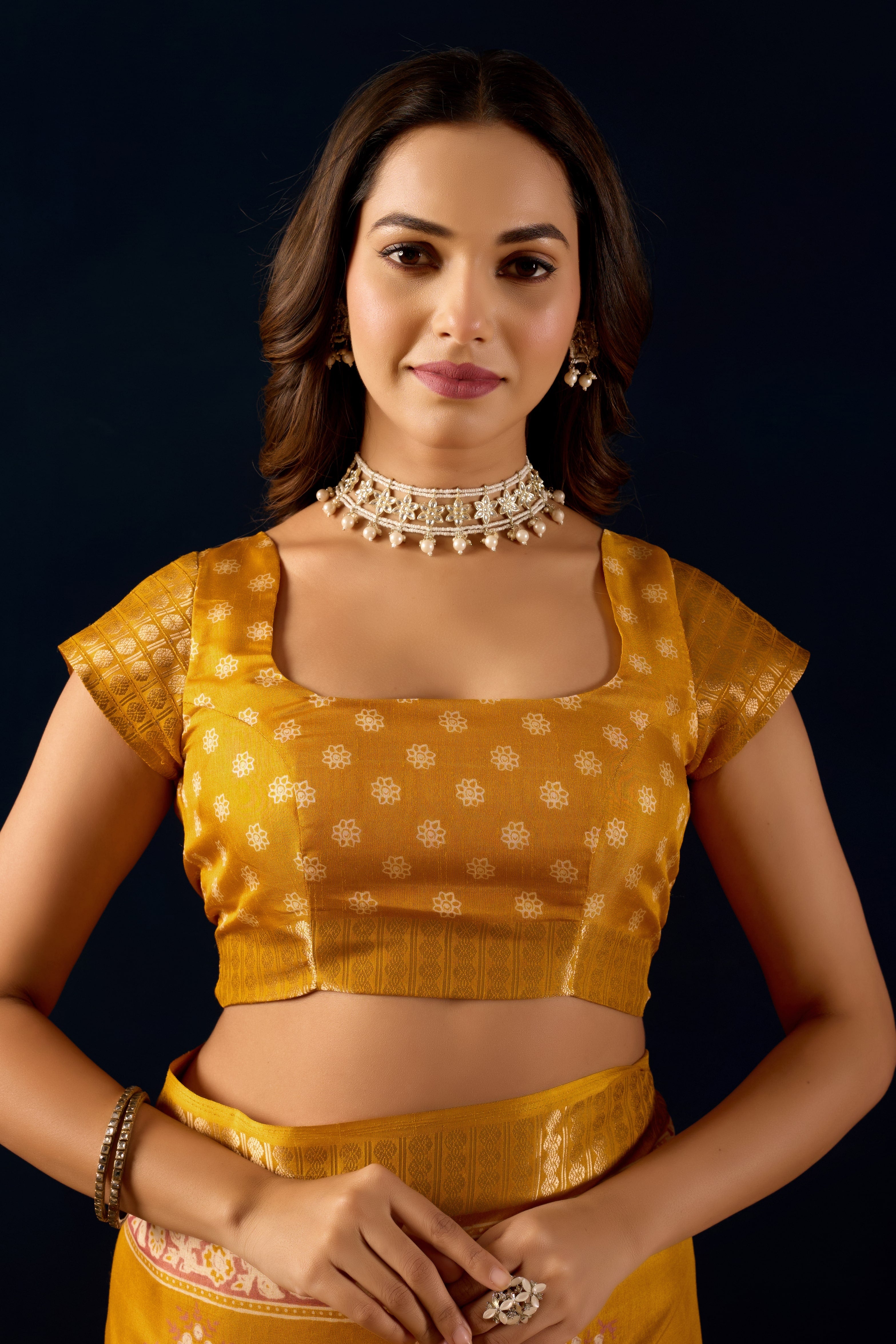 Yellow Silk Cotton Silk Woven Ready to Wear Saree