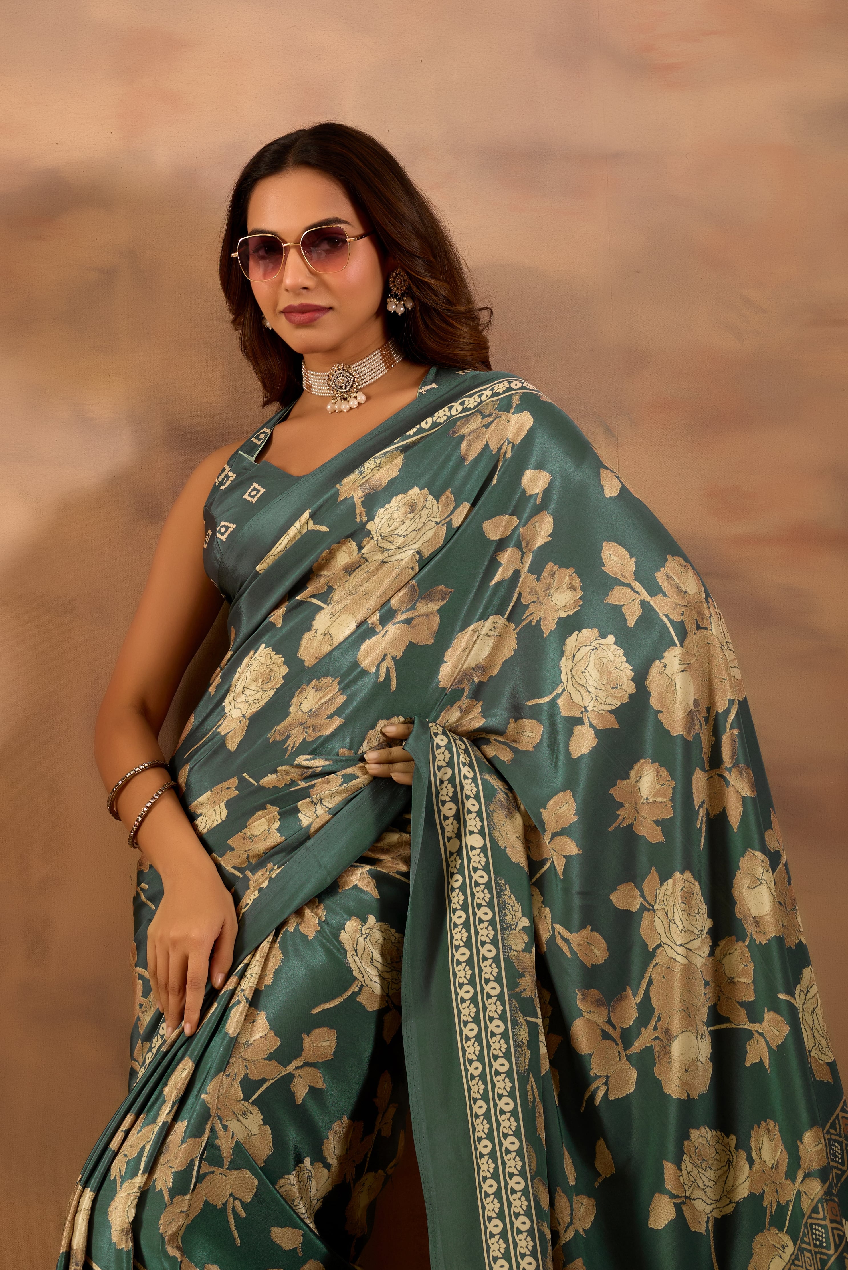 A Modern Symphony of Vintage Florals and Timeless Grace.