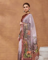 Pink Color Floral Printed Silk Ready to Wear Saree