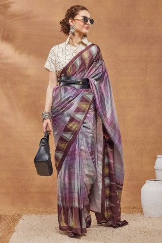Pink Color Floral Printed Silk Blend Ready to Wear Saree