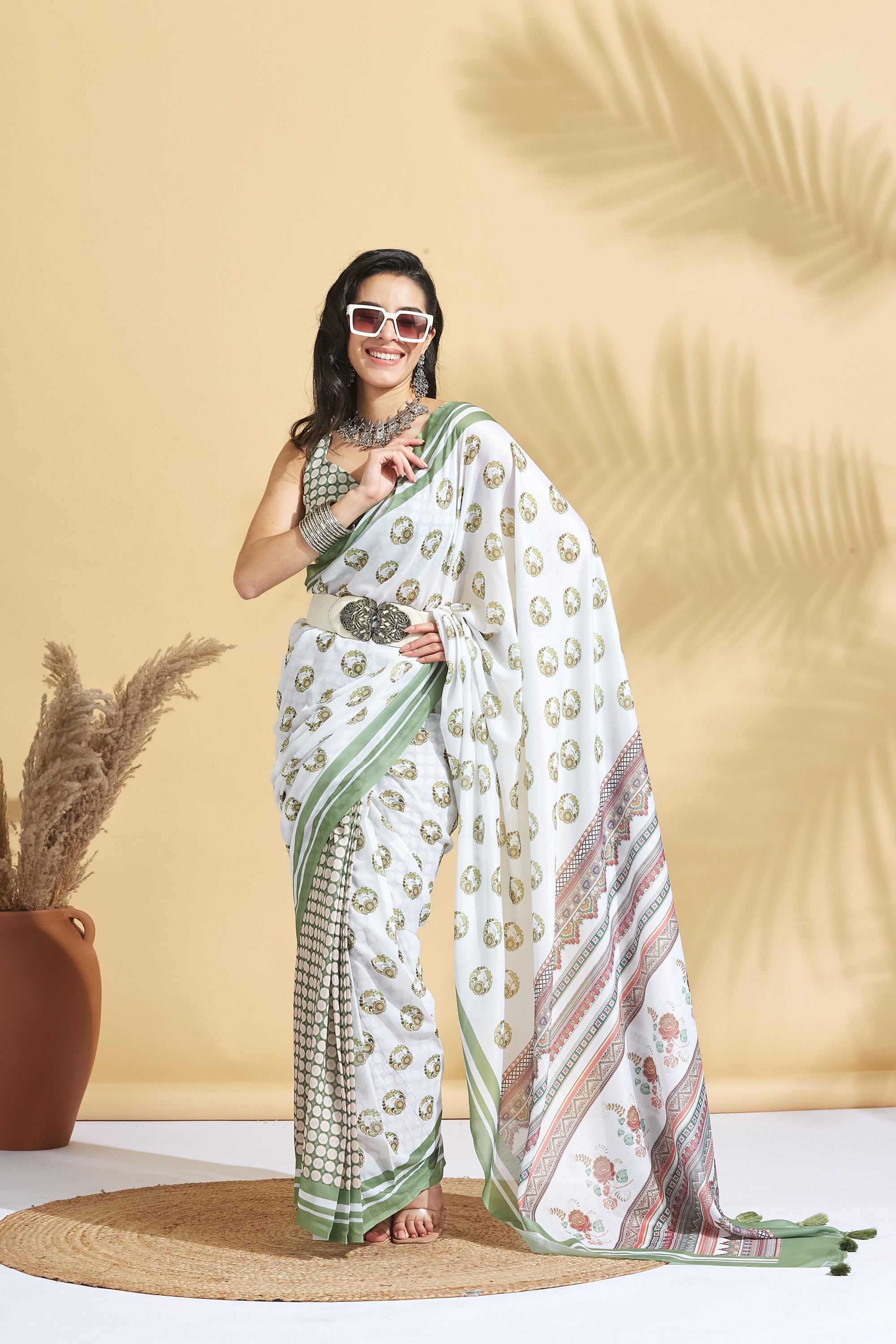 Digital Bapta Digital Prints Soft Cotton Saree