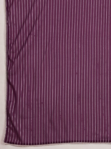 Purple Color Poly Georgette Ready to Wear Saree