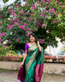Green Color  Zari Woven Work Banarasi Silk Saree
