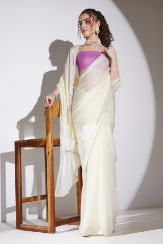 Mustard Ethnic Motifs Printed Silk Blend Party Wear Saree