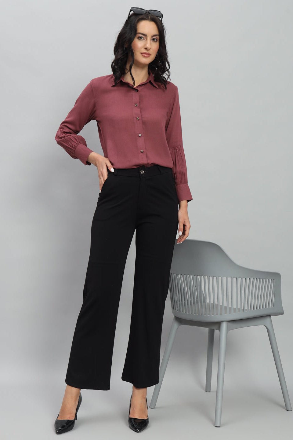 Plain Officewear Rayon Shirt