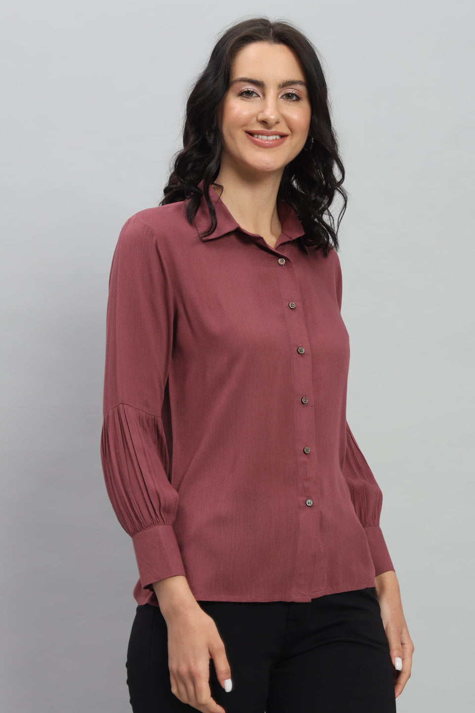 Plain Officewear Rayon Shirt