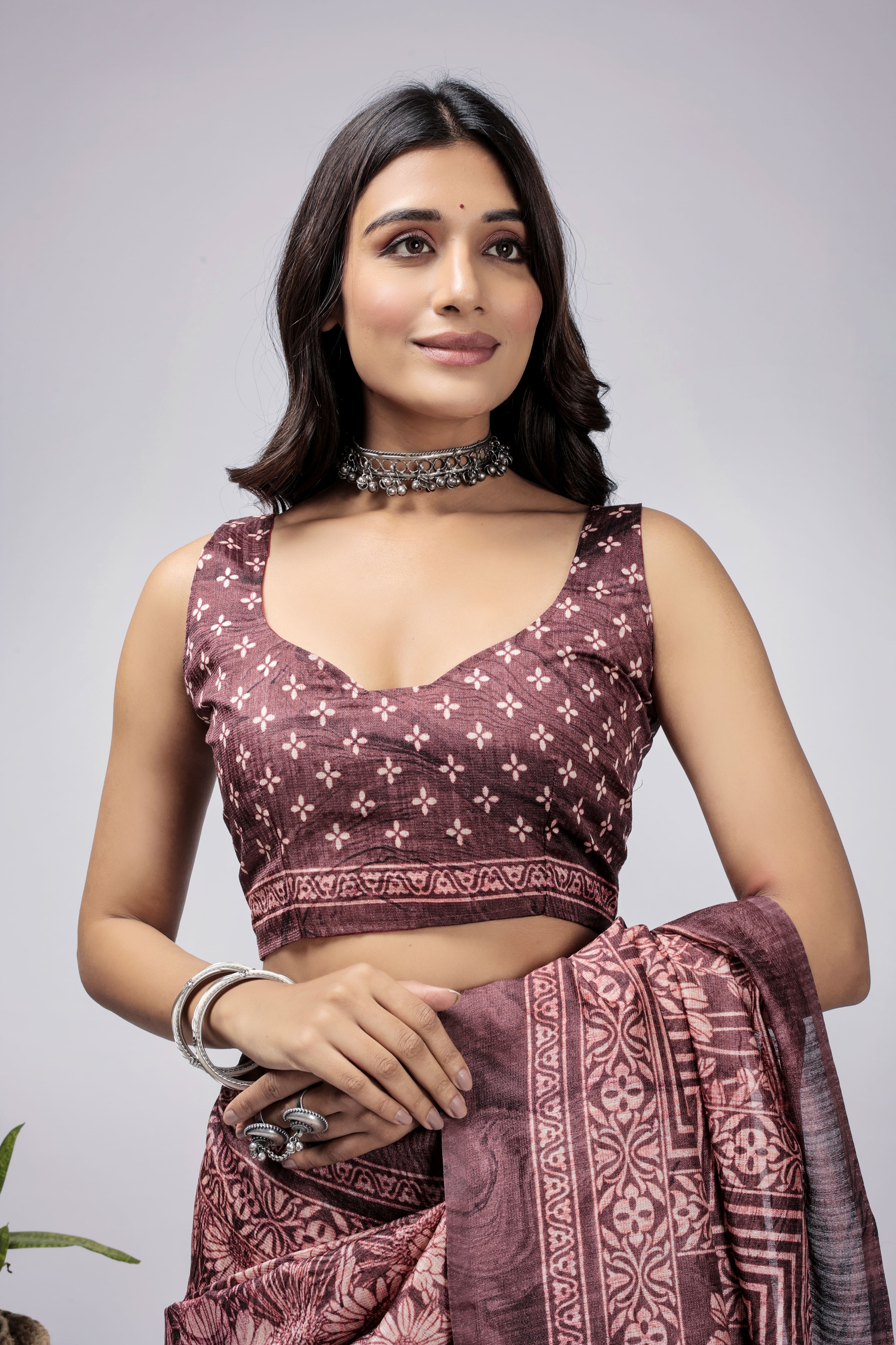 Batik Printed Bhagalpuri Dailywear Saree